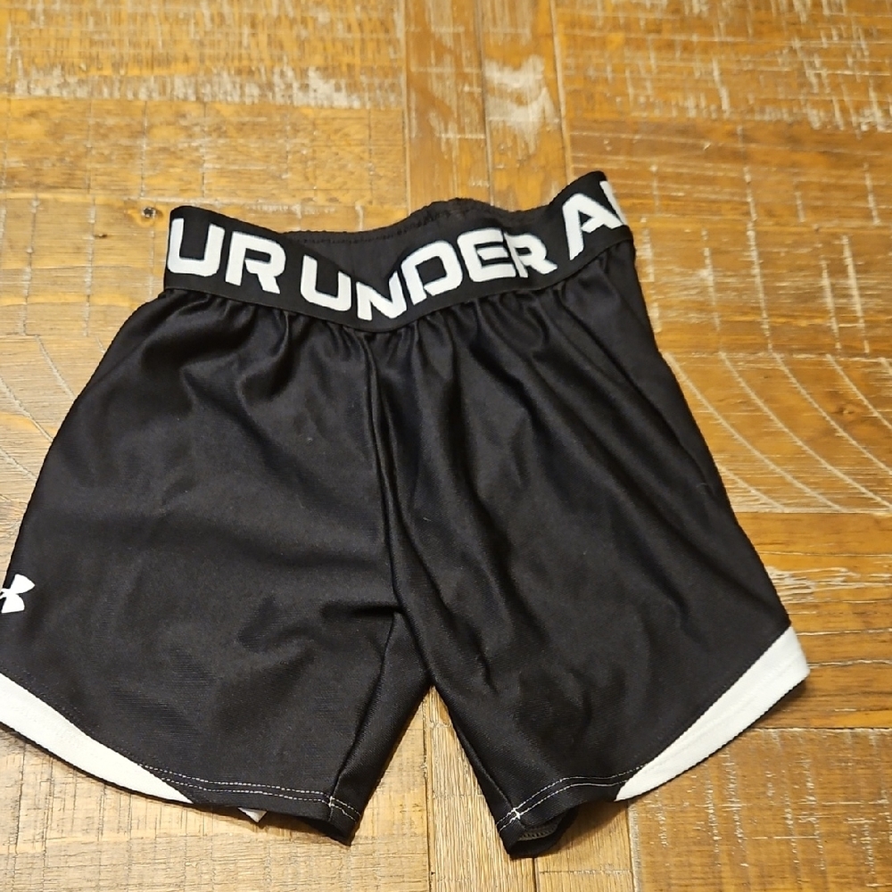 Under Armour Black and White Athletic Shorts